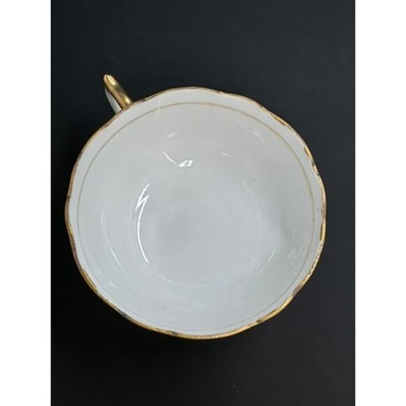 Tea cup and Saucer set grey, black and gold roses - Picture 13 of 16